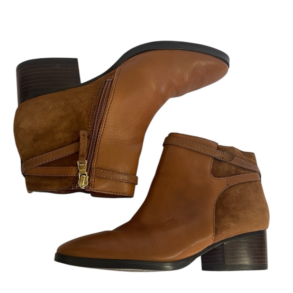 LAUREN RALPH LAUREN DAMARA LEATHER & SUEDE ZIP BOOTIES SZ 7M EUC - Picture 8 of 16